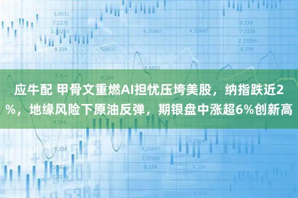 应牛配 甲骨文重燃AI担忧压垮美股，纳指跌近2%，地缘风险下原油反弹，期银盘中涨超6%创新高